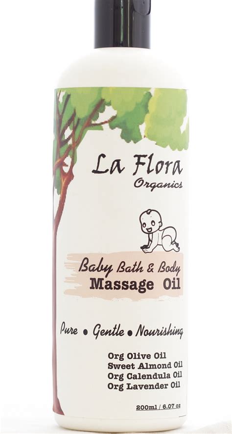 La Flora Organics Baby's -Bath & Body Massage Oil-Safe,Gentle ...