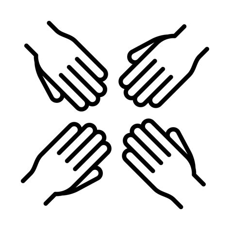 equality people hands human rights day line icon design 2603981 Vector ...