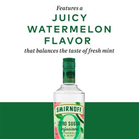 Smirnoff Zero Sugar Infusions Watermelon & Mint (Vodka Infused with ...