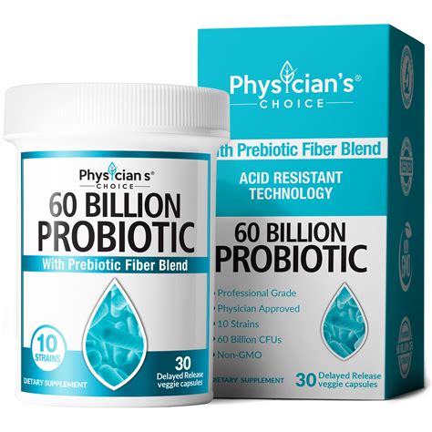 Physician's CHOICE 60 Billion Probiotic (With Prebiotic Fiber Blend ...