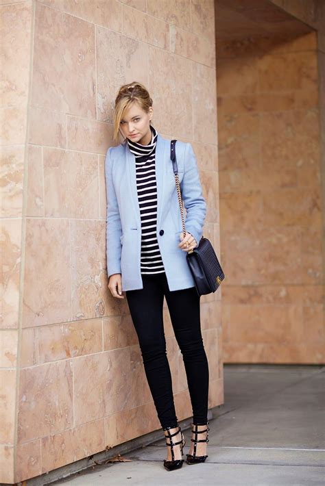 TENDÊNCIA - LISTRAS | Blue blazer outfit, Light blue blazers, Blazer ...