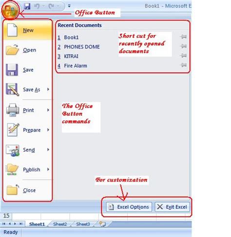 The Office Button of Microsoft Office Excel 2007 - HubPages