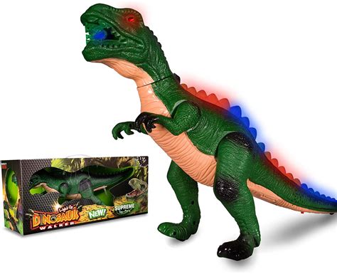 Windy City Novelties LED Light-up Walking & Roaring T-Rex Dinosaur Toys ...