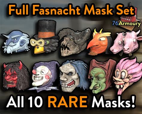 Fo76 PC X10 All Fasnacht Mask Bundle RARE fast Delivery - Etsy