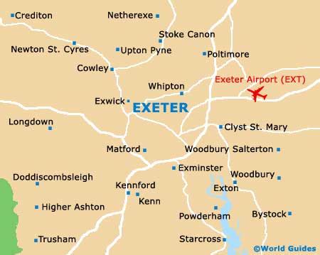 Maps of Exeter, University of Exeter: Map of Exeter University, England, UK