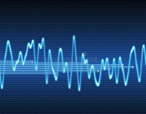 Electronic sine sound wave stock illustration. Illustration of ...