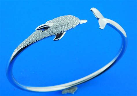 Alamea Dolphin Bangle Bracelet, Sterling Silver | Island Sun Jewelry ...