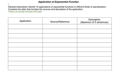 Solved Application of Exponential Function General | Chegg.com