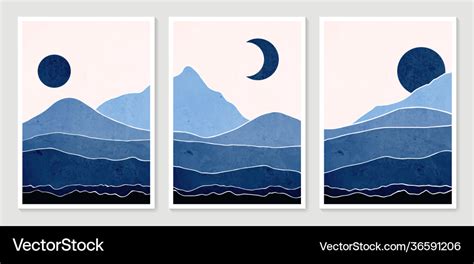 Collection modern minimalist art print abstract Vector Image