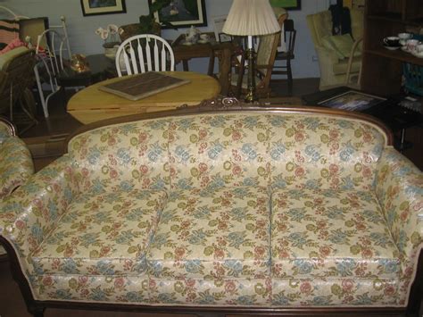 SOLD: Antique sofa w/wood trim | This lovely set was in a gr… | Flickr