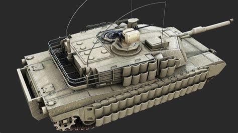 3D asset USA Army M1A2 SEP v3 Main Battle Tank Tusk Abrams