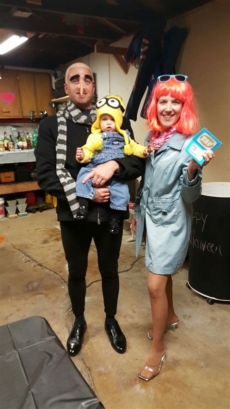 Gru, Minion, and Lucy 2015 | Minion costumes, Minion birthday party ...