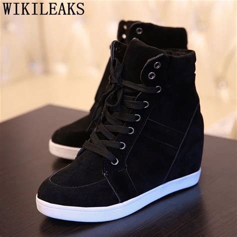 ladies high platform sneakers shoes 2019 fashion hidden heel womens ...