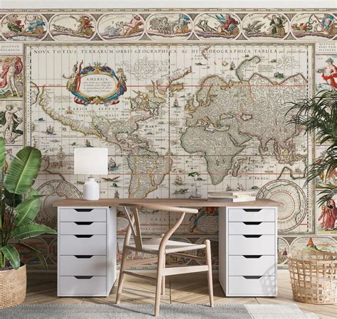 Antique World Map 2 wallpaper - Happywall