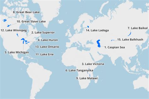 The Largest Lakes in the World | Mappr