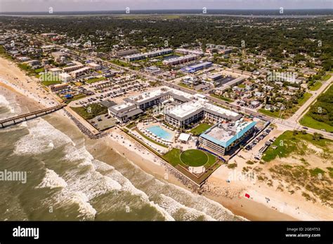 St Augustine, FL, USA - August 14, 2021: Aerial photo Embassy Suites by ...