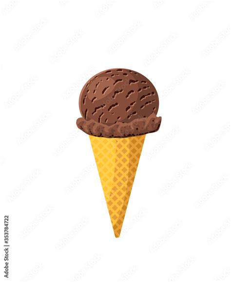 Vecteur Stock Chocolate ice cream cone. Design template for AD, promo ...