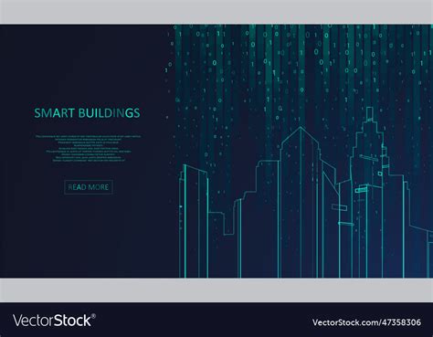 Smart building concept design Royalty Free Vector Image