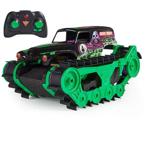 Monster Jam, Grave Digger Trax All-Terrain Remote Control Outdoor ...