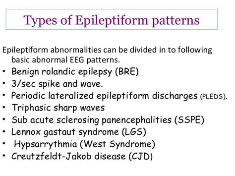 Abnormal EEG patterns