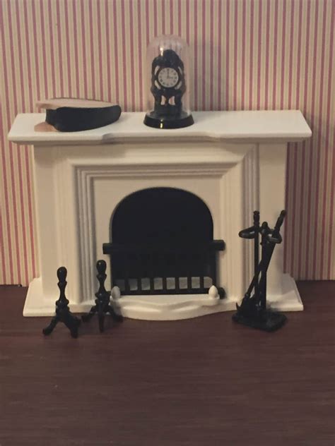 Miniature White Georgian Fireplace Dollhouse Miniature 1:12 - Etsy