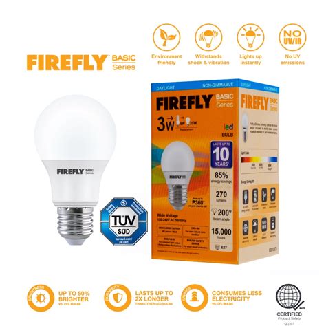 3, 5, 7, 9, 11, 13, 15 watts Daylight Firefly Basic Series Light ...