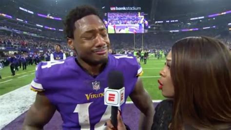 Stefon Diggs gets emotional in interview after game-winning touchdown ...