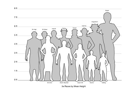 5e Races Height Chart