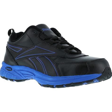 Men's Black Blue Steel Toe Work Athletic Shoe, Reebok Ateron