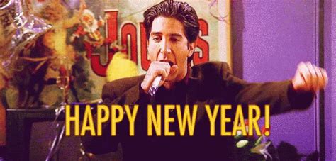 Happy New Year! GIF - Friends Ross Geller David Schwimmer - Discover ...