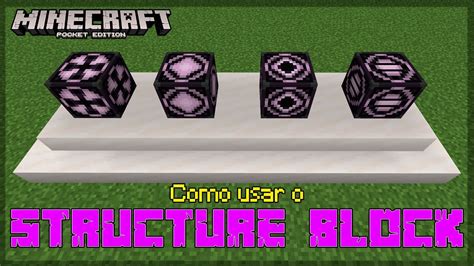 Como Usar o STRUCTURE BLOCK - Minecraft Bedrock Edition - YouTube