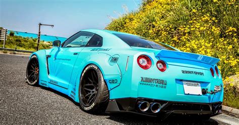 Nissan GT-R Modified Bright Blue - Concept Sport Car Design | Nissan gt ...