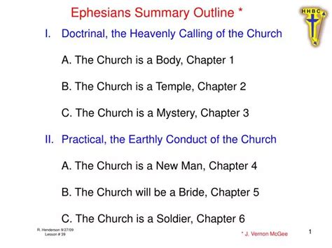 PPT - Ephesians Summary Outline * PowerPoint Presentation, free ...