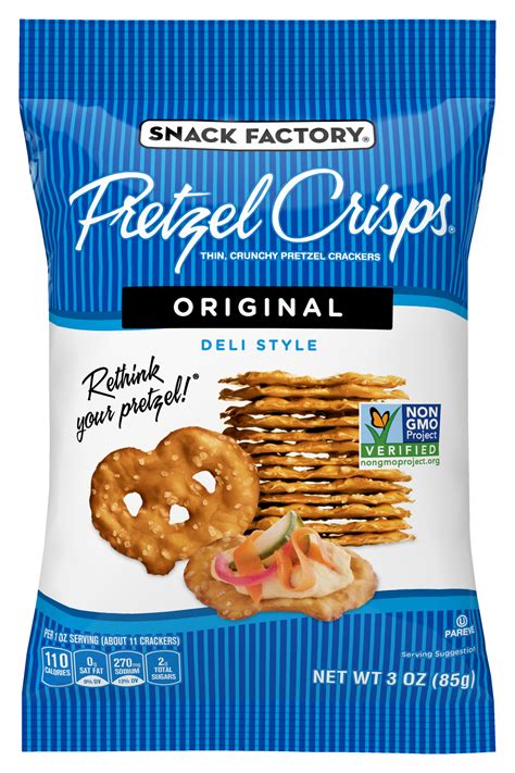 Snack Factory Pretzel Crisps Original Flavor On-the-Go Bag, 3 Oz ...