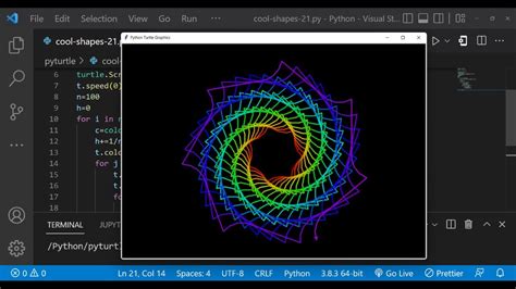 Python Turtle Graphics - 31 | Cool Shape Drawing | Python Turtle Coding ...