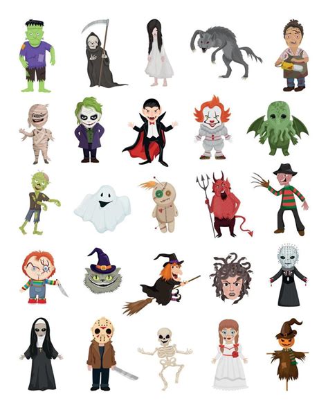 Halloween Monsters Collection 10562570 Vector Art at Vecteezy