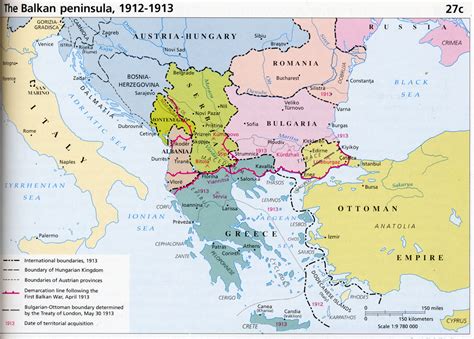 The Balkan Peninsula, 1912-1913. - Maps on the Web