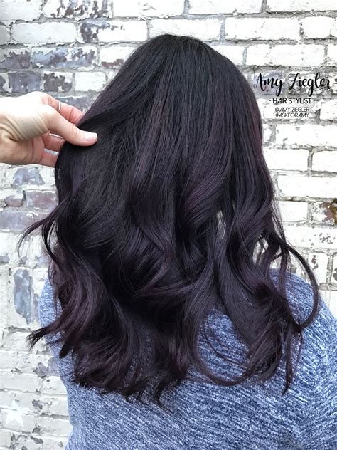 Deep dark brunette eggplant color by @amy_ziegler Hair Color And Cut ...