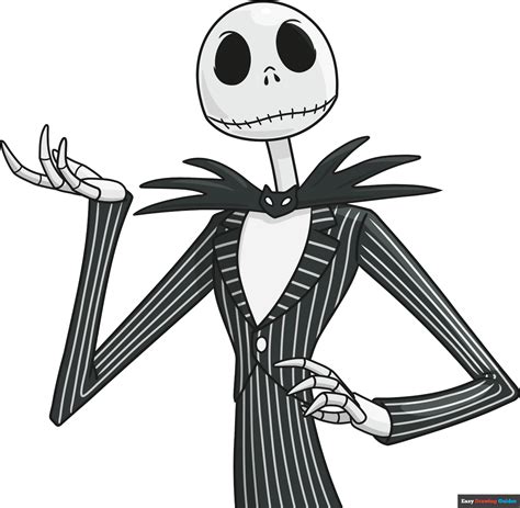 How to Draw Jack Skellington from the Nightmare before Christmas in a ...