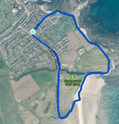 Seahouses loop walk map