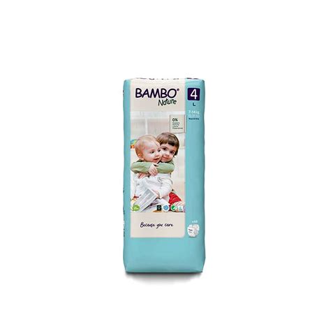 Bambo Eco-Friendly Diapers, Size 4, 7-14Kg, 48 Diapers,Tall - HygieneForAll