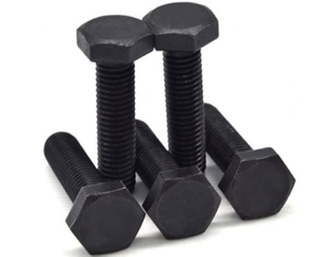 Full Threaded Black Mild Steel Hex Bolt, For Construction, Size: 3 Inch ...