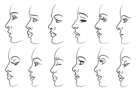 How To Draw Female Face Side View