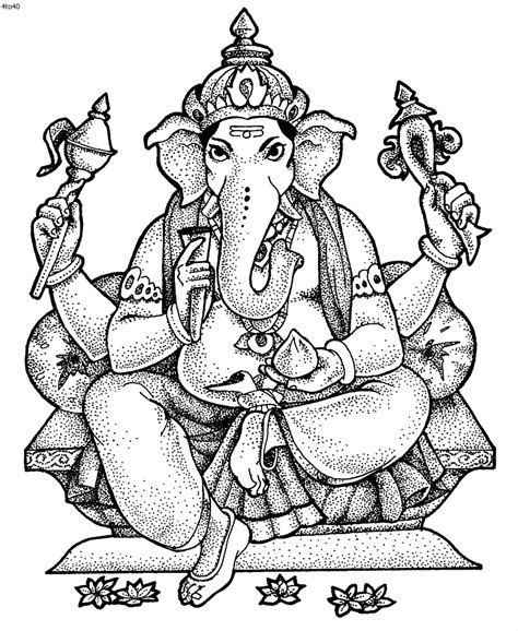 Ganesha coloring pages to download and print for free