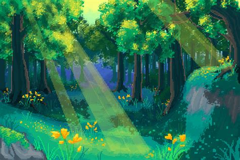 Pixilart - Forest | Pixel art landscape, Pixel art background, Pixel ...