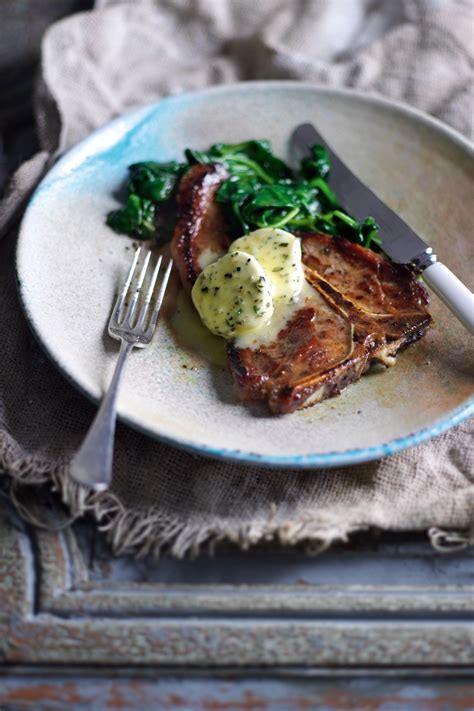 Veal Chops With Rosemary-And-Thyme Butter - Recipes | House & Garden