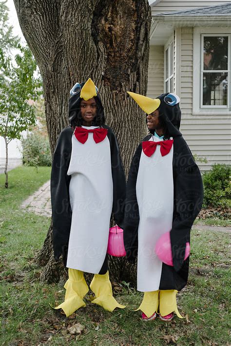 "Two Black Girls In Penguin Costumes" by Stocksy Contributor "Gabi ...