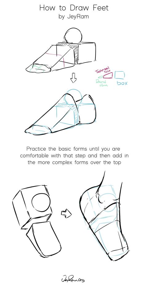 How to Draw Feet: Step by Step Tutorial - JeyRam Drawing Tutorials