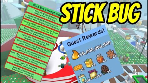 Stick bugs quest rewards | Bee Swarm simulator - YouTube