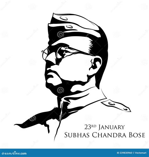 Subhash Chandra Bose Jayanti Banner Design Cartoon Vector ...